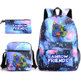 Rainbow Friends SchoolBag Backpack Shoulder Bag Book Pencil Bags  3pcs Set
